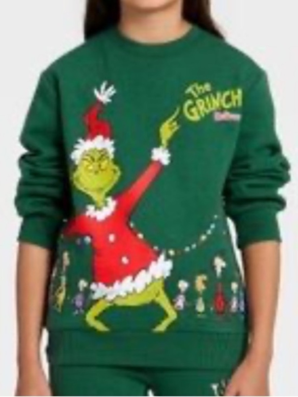 Dr. Seuss 'The Grinch' Ugly Christmas pullover Sweater size 4T